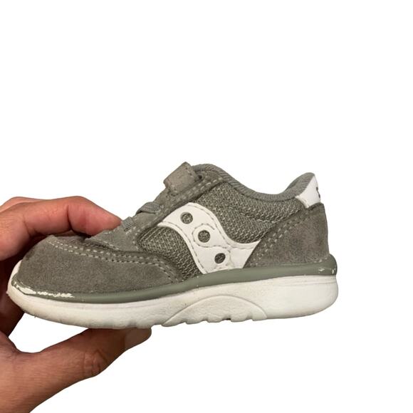 Saucony Jazz Lite Gray Unisex Baby Sneakers Sz 4.5 - Picture 2 of 9